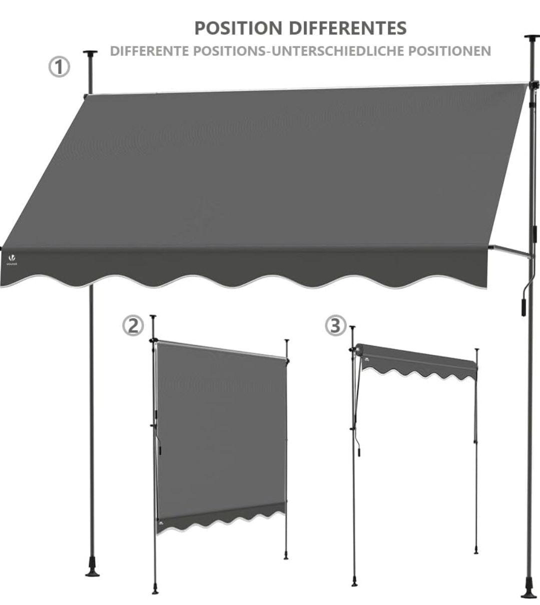 VOUNOT markiza okienna 2,5 m szara