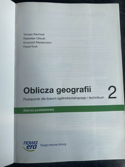 Oblicza Geografii 2. Podrecznik. Zakres podstawowy.