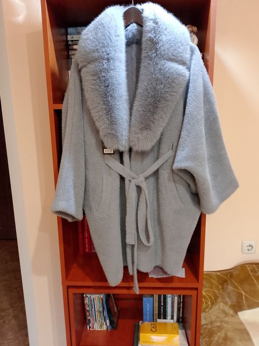 Альпака -манто сірого кольору,нове