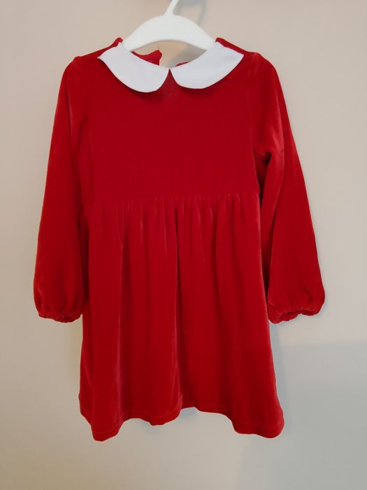 Świąteczna czerwona sukienka 98