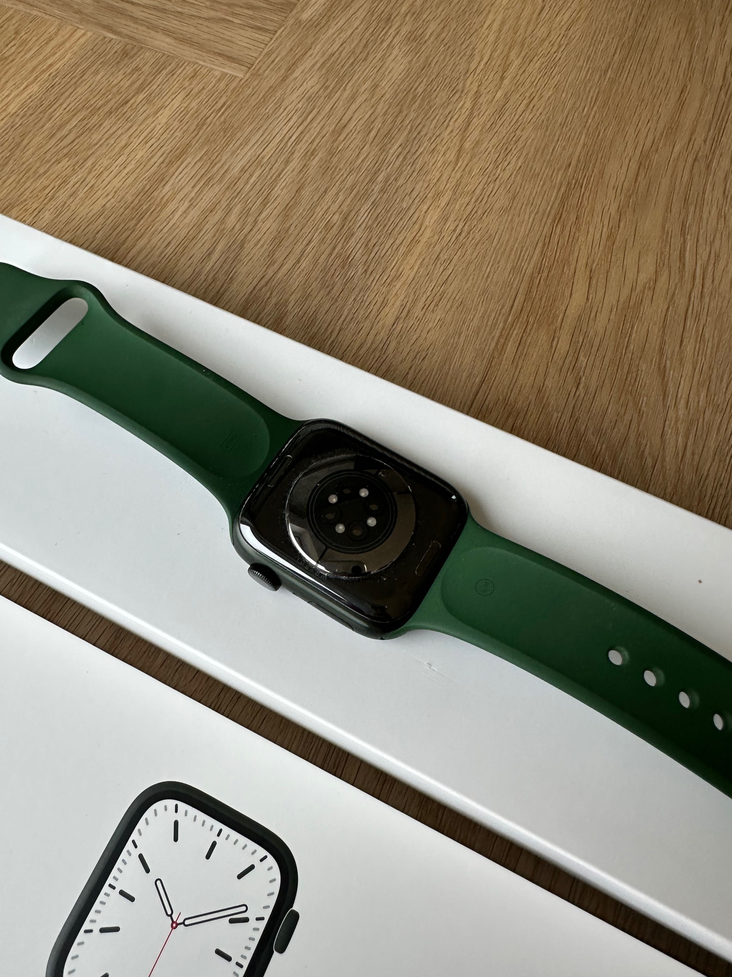 Idealny Apple Watch serii 7 45 mm GREEN GPS. Dowód zakupu!