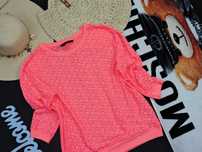 Dunnes Neonowa bluza ażurek M