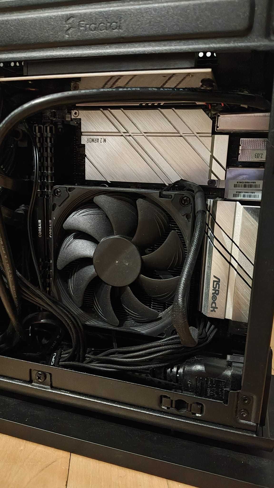 Komputer, PC ITX, Fractal Ridge. Z690, 12100F z Noctua, 16GB, GTX970.
