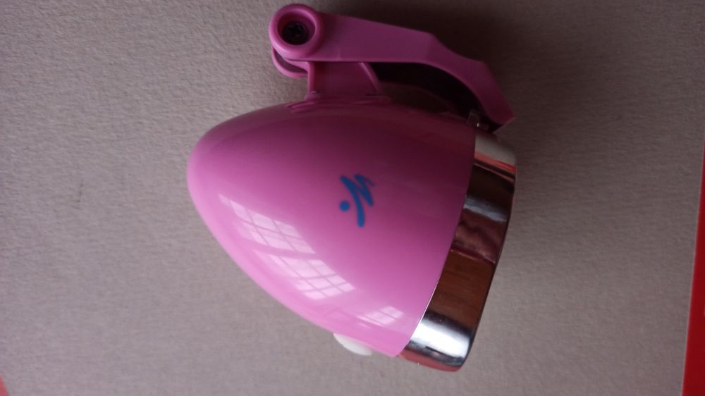 Lampka rowerowa, różowa, retro, nowa