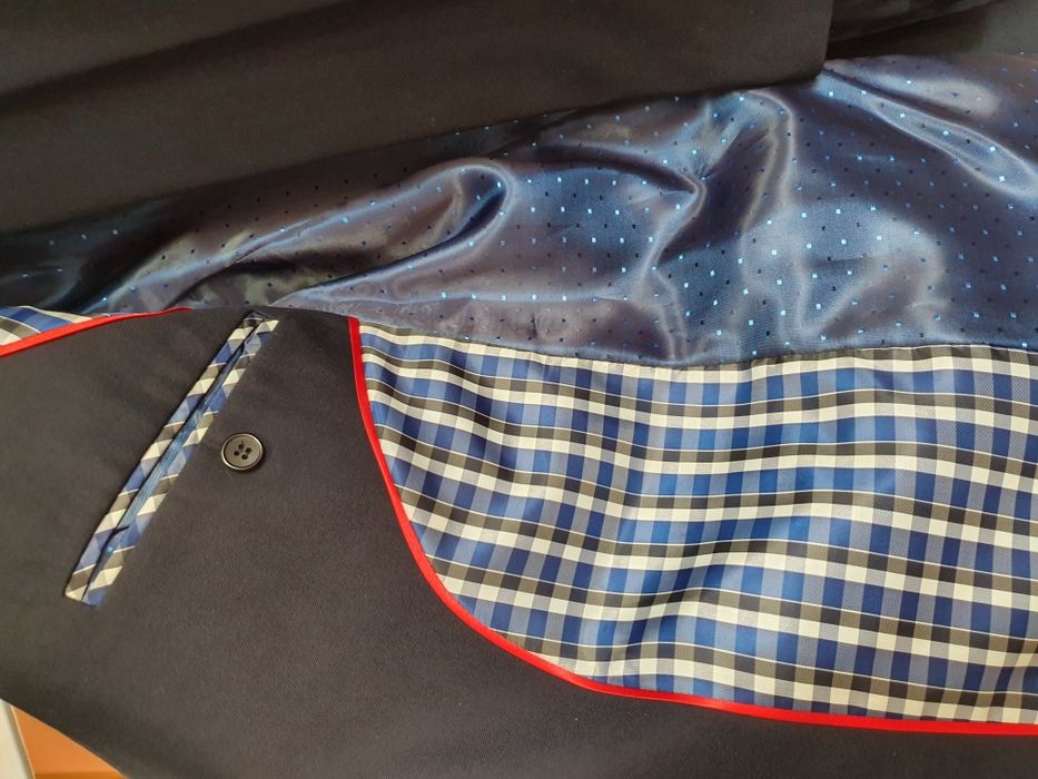 Garnitur Galux granatowy na 176cm / 72kg na wesele studniówke osiemnas