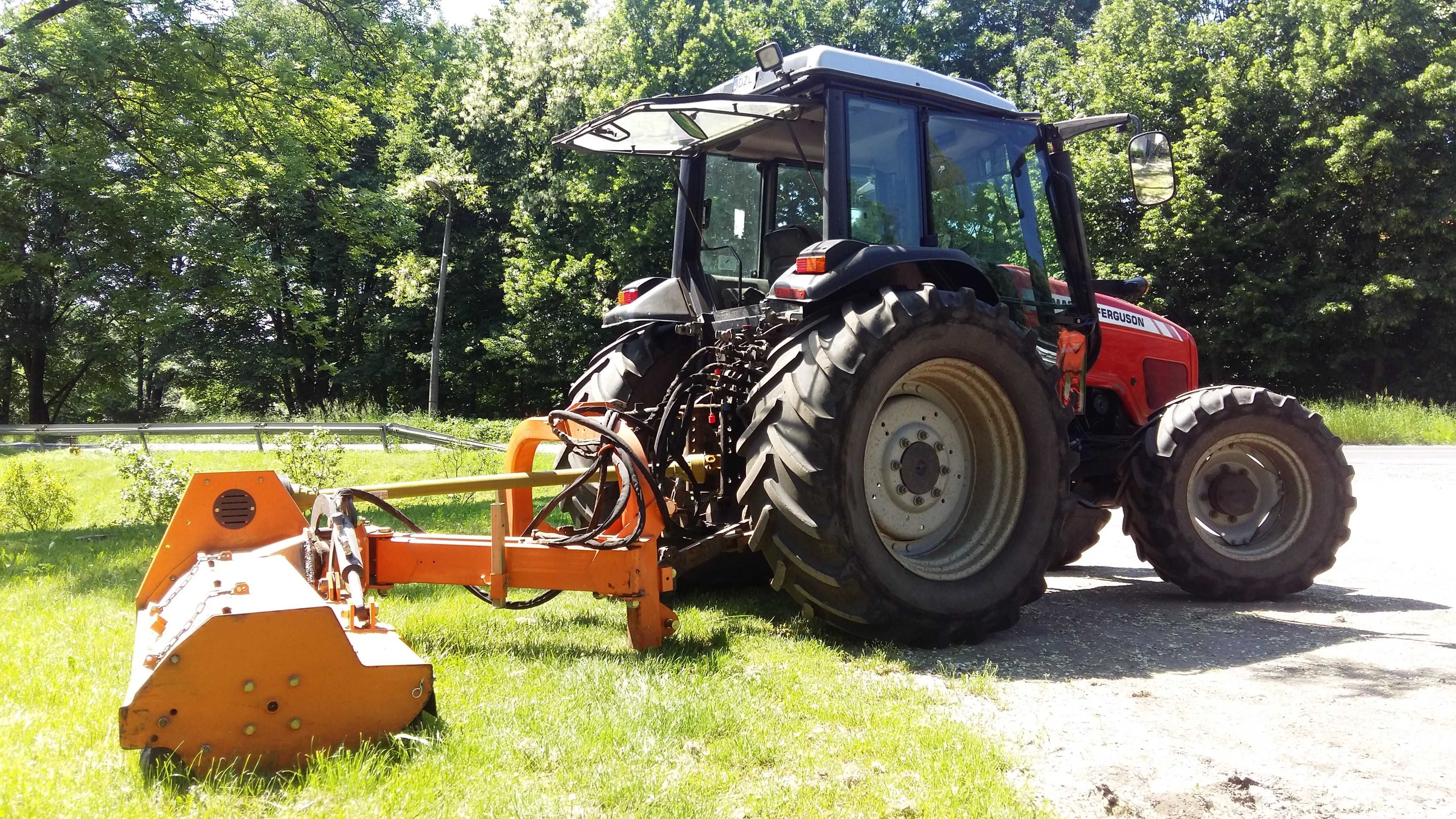 Wynajem ciągnik traktor koszenie traw pobocza kosiarka bijakowa