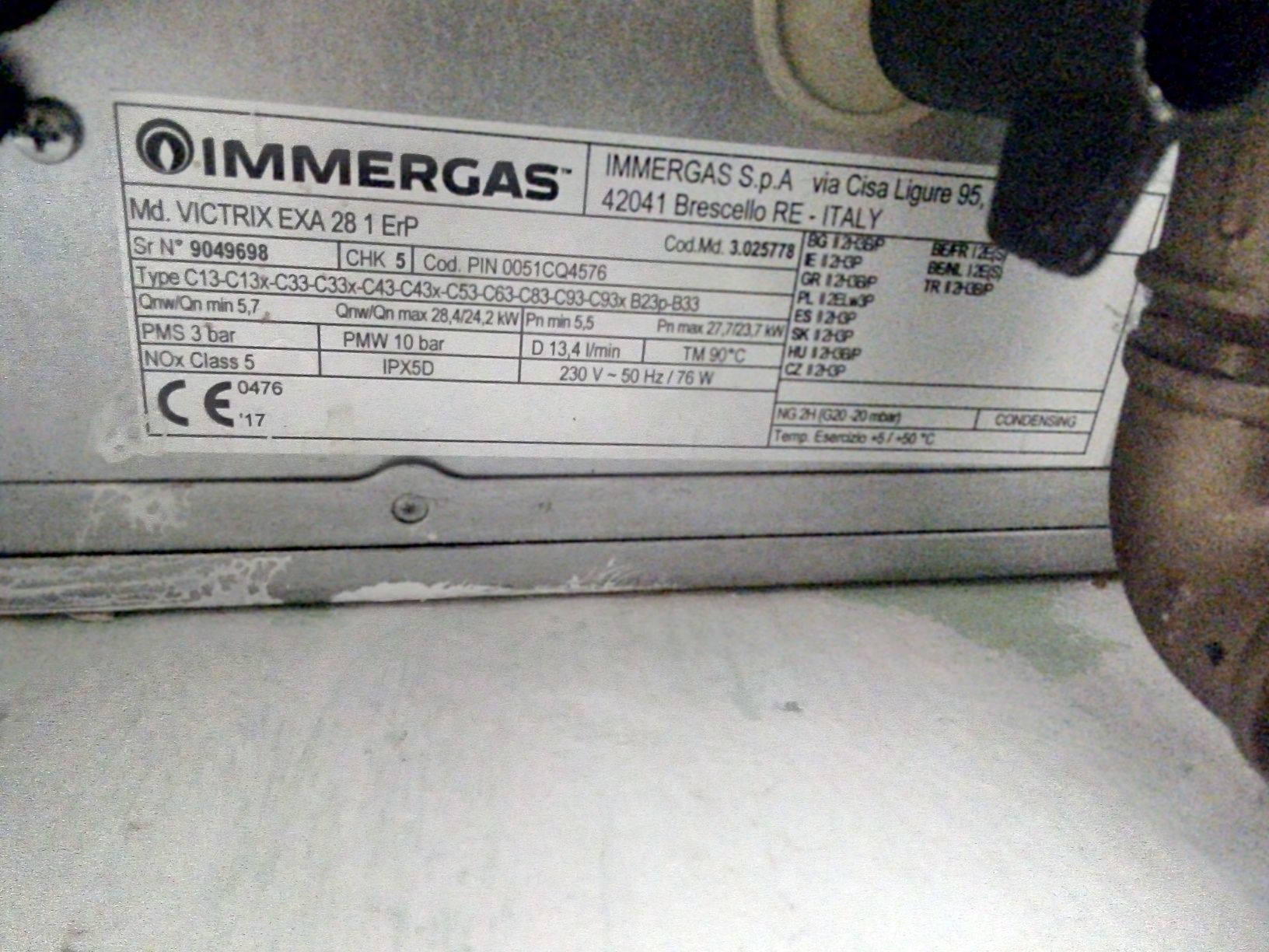 Piec gazowy Immergas Vitrix Exa 28x1 tanio