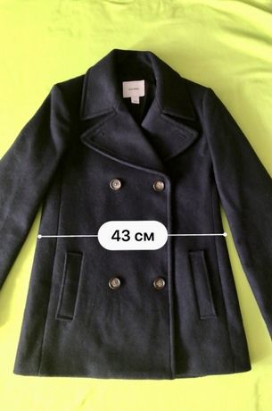Пальто коротке, розмір S (наш 44) жакет темно-сине бушлат