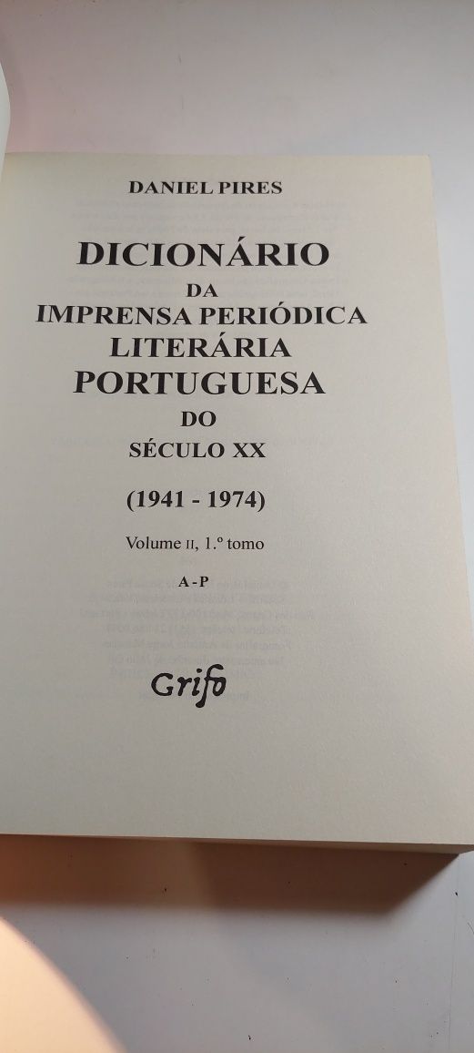 Dicionário da Imprensa Periódica Literária Portuguesa do Século XX
