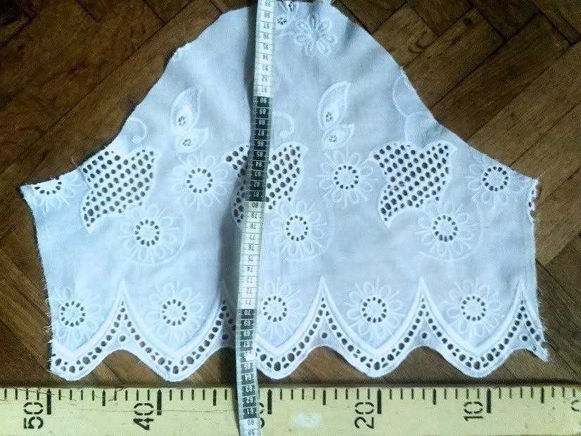 ткань хлопок белый с вышивкой ришелье 4 куска для детей, прочего