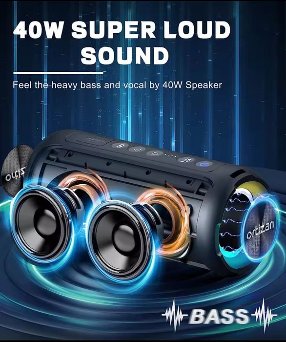Głośnik Bluetooth Ortizan X8Pro - 40W, IPX7 - nowy