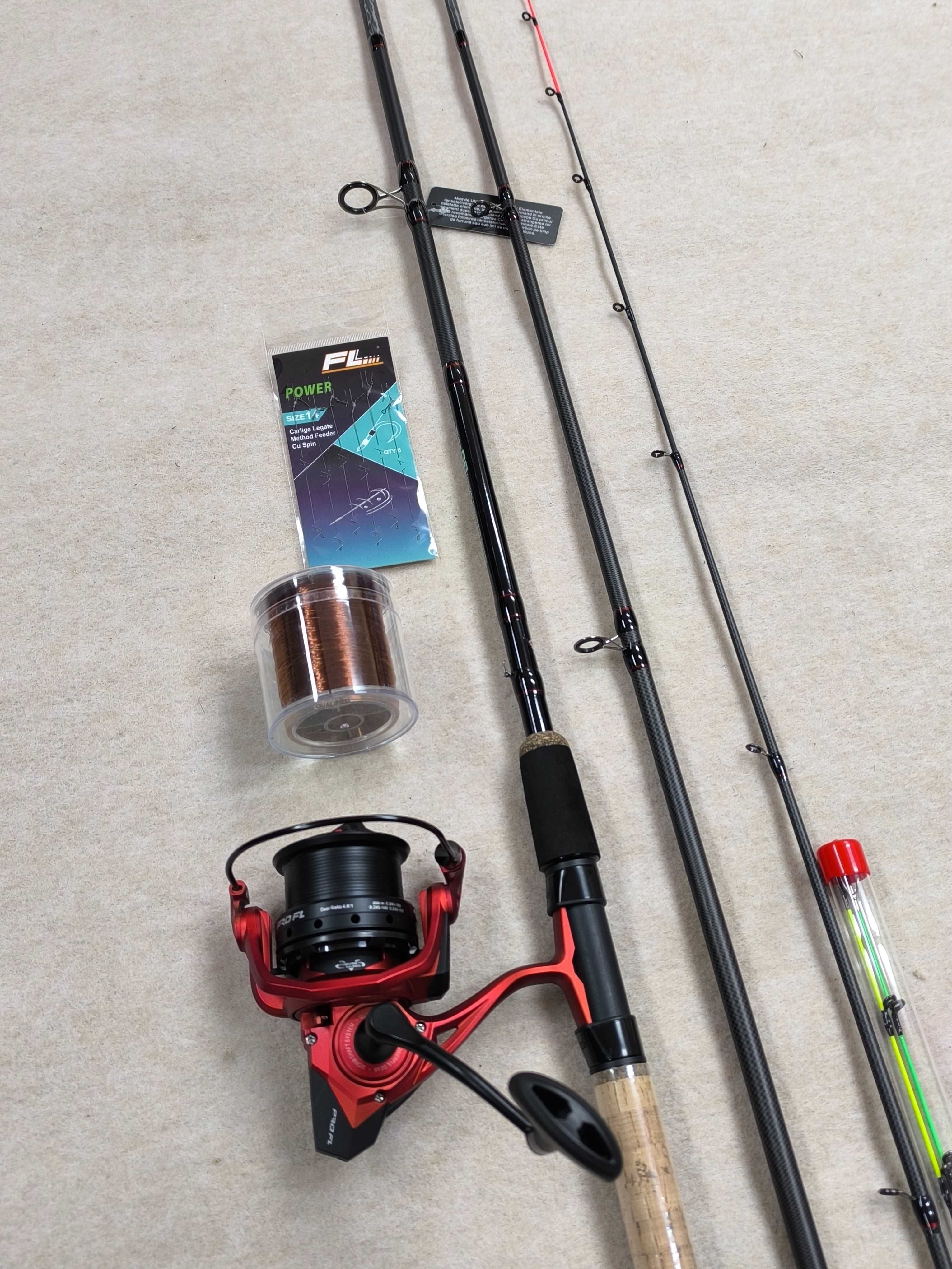 WĘDKA black force 360 cm do 120 g + kołowrotek quick drag feeder zone