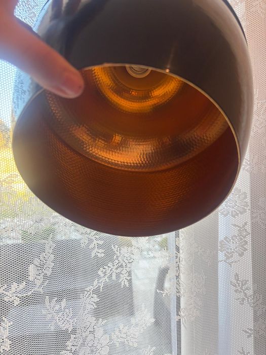 Lampa sufitowa klosz czarno złoty styl loft