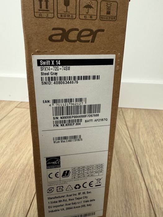 Acer Swift X14, Intel Ultra 7, OLED, 4060, 32GB, 1tb, win