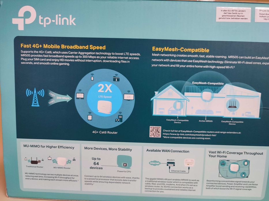 Tp-Link MR505 4G+ 300mbps Router Cat.6