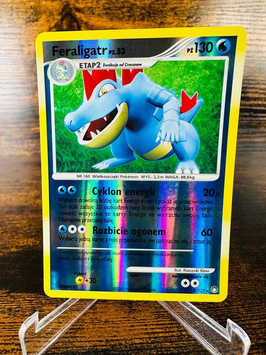 Feraligatr 8/123 Reverse Diament Perła Tajemne Skarby PL Karta Pokemon