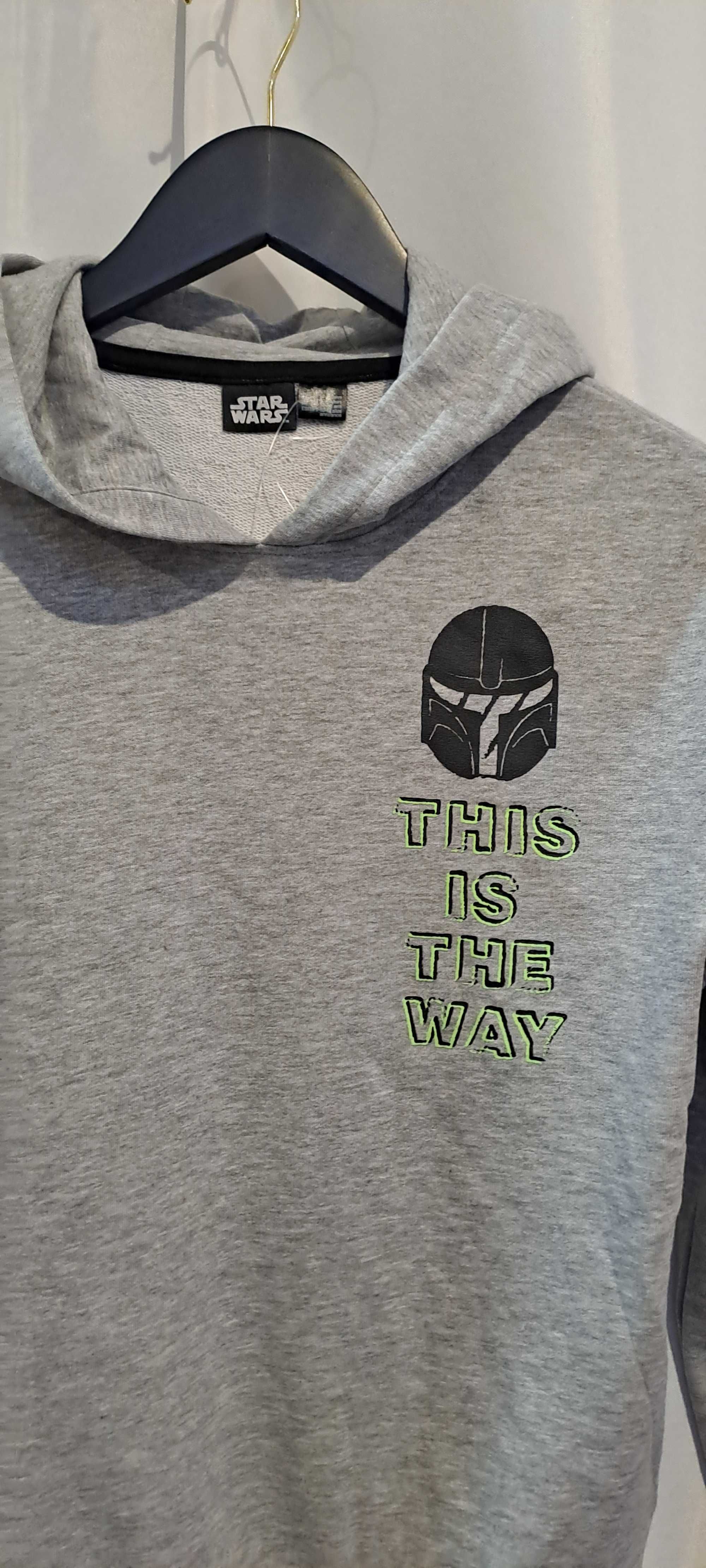 Szara Bawełniana Bluza Z Kapturem Star Wars r.146/152
