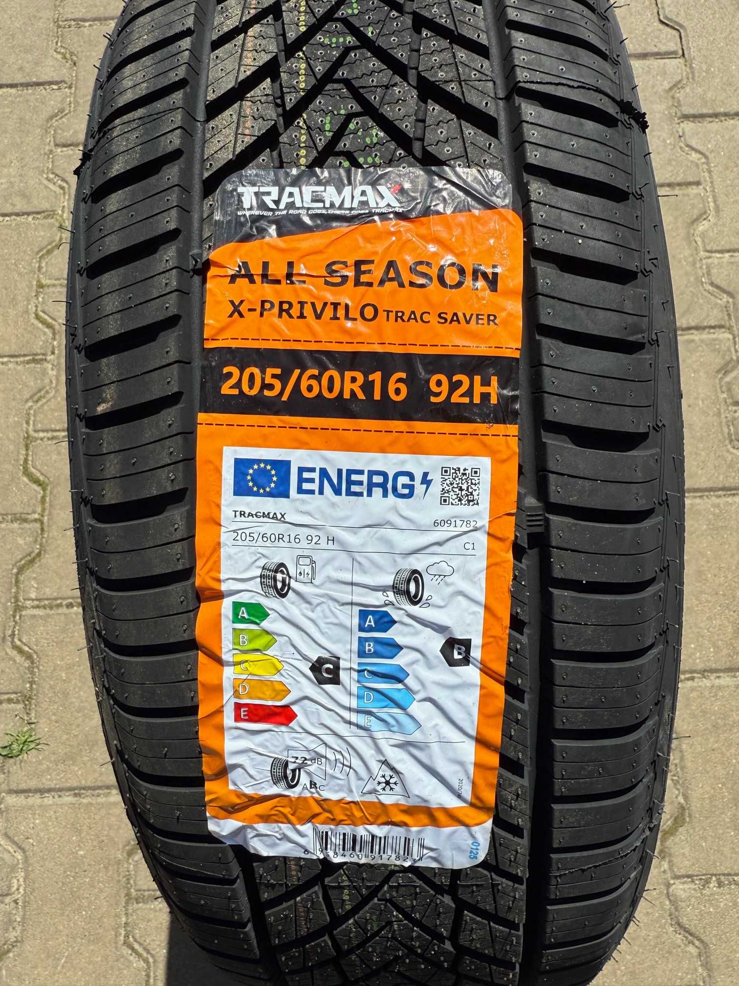 Nowe Opony całoroczne 205/60r16 92H TracMax AS01