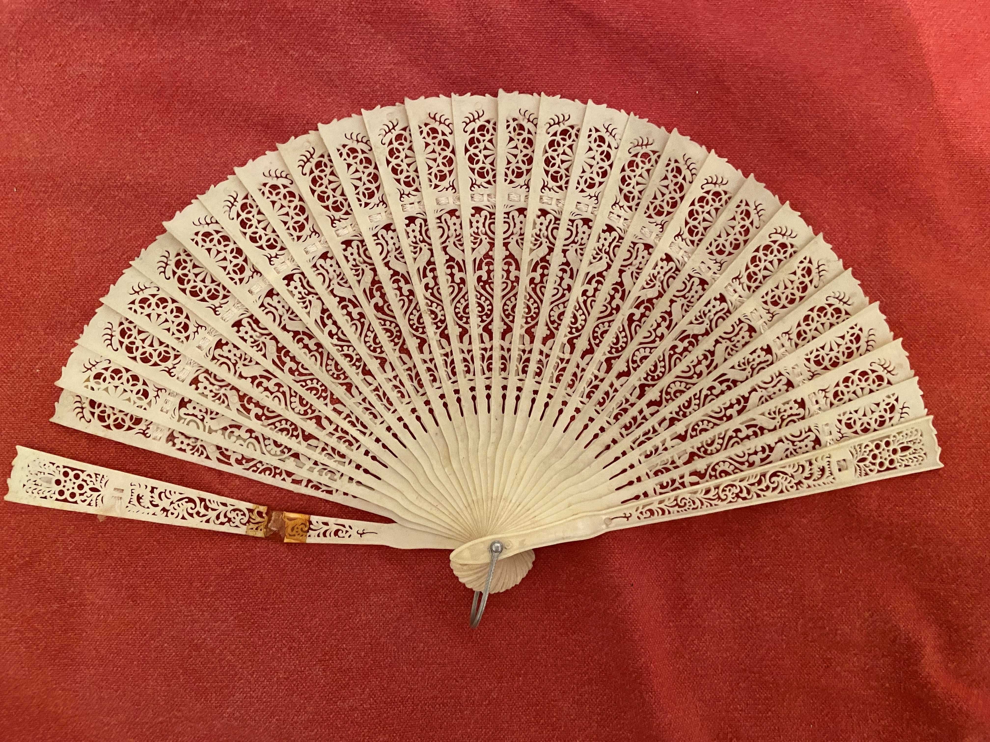Leque chinês do século XIX