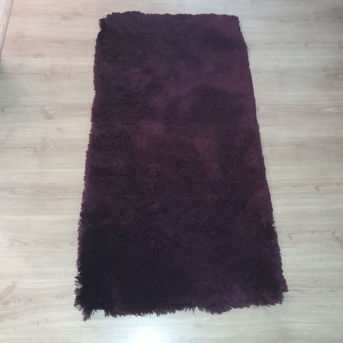Dywan 70 x 140 bordowy ciemny róż wys włosia 4cm porządny komfort