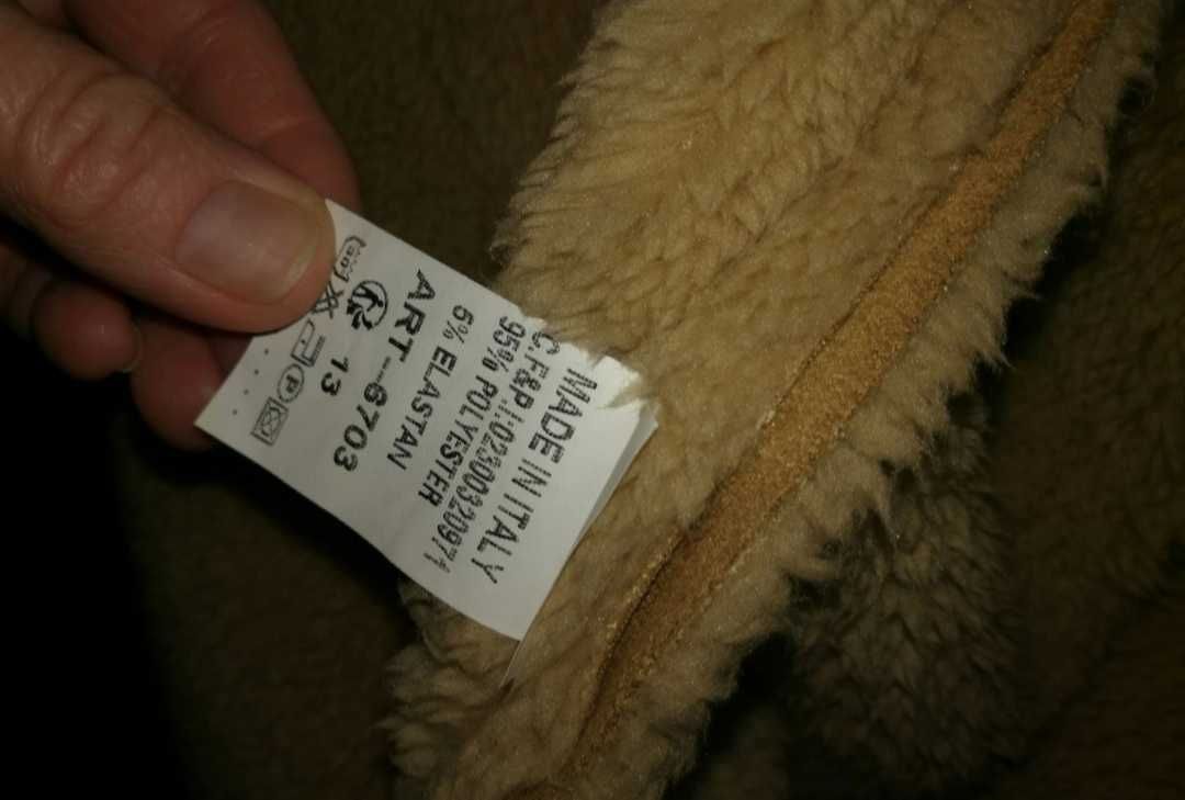Lekki kożuszek camel made in italy HIT