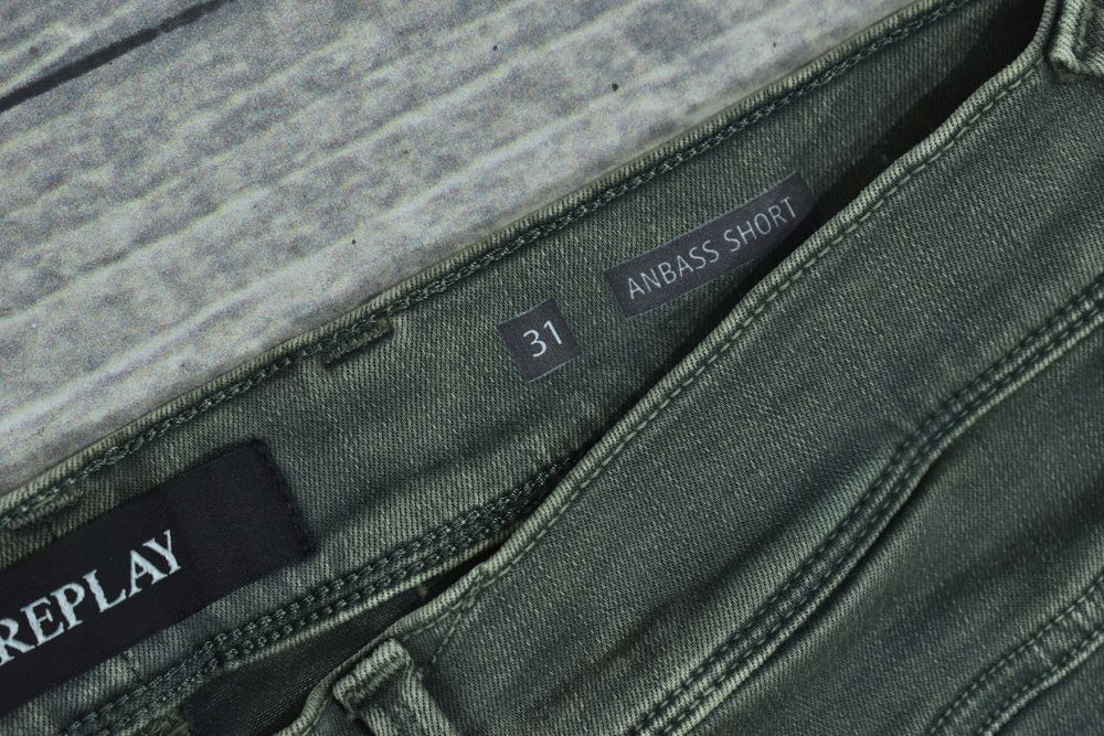 Replay Anbass Short Męskie Spodenki Jeansowe 31 Hyperxflex