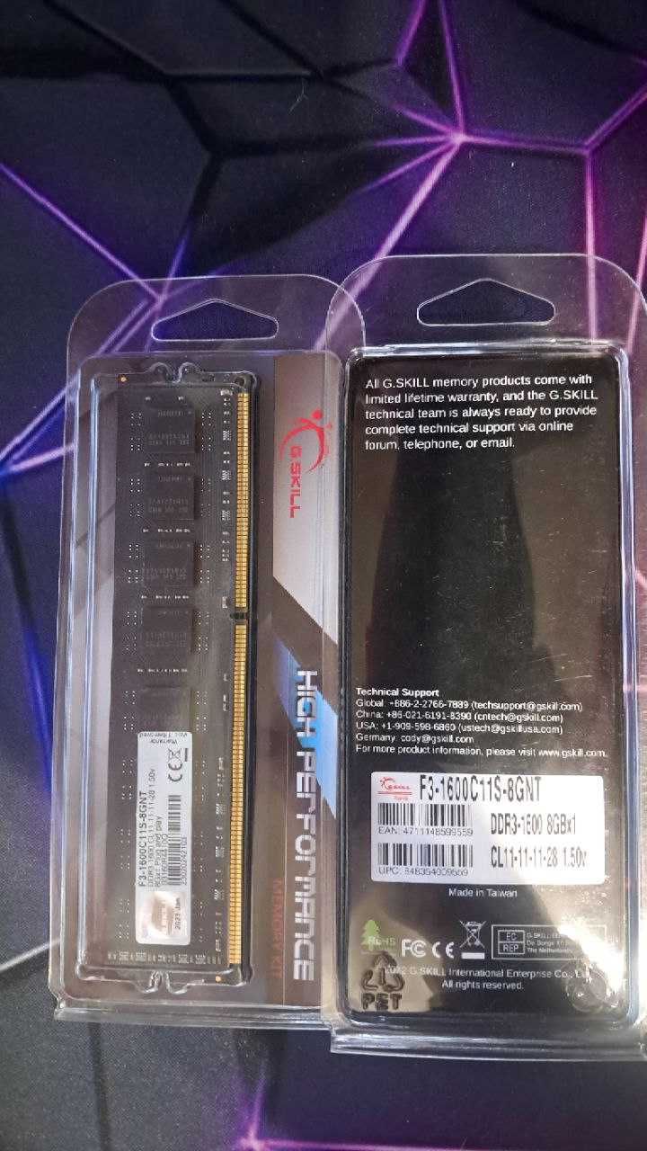 ОЗУ 16 Gb  gSkill DDR3 1600 8gb x2