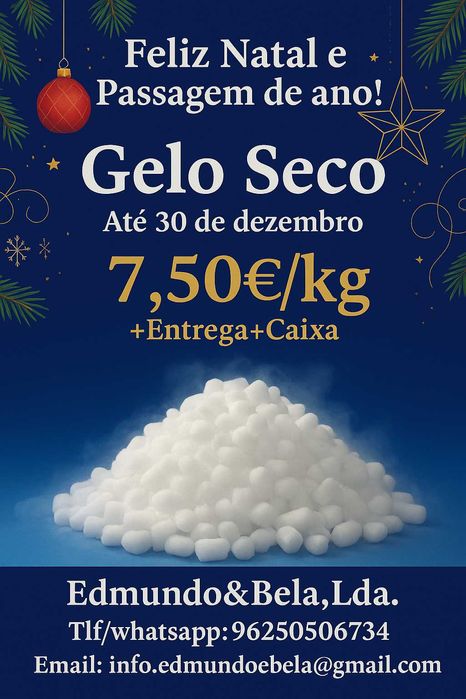 Gelo Seco - Promoção atá 30 de Dezembro