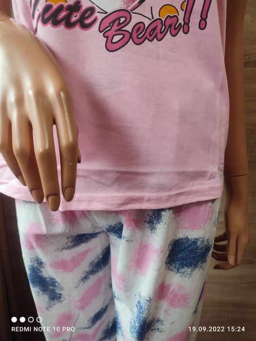 Piżama damska rozmiar L bawełna, długie spodnie