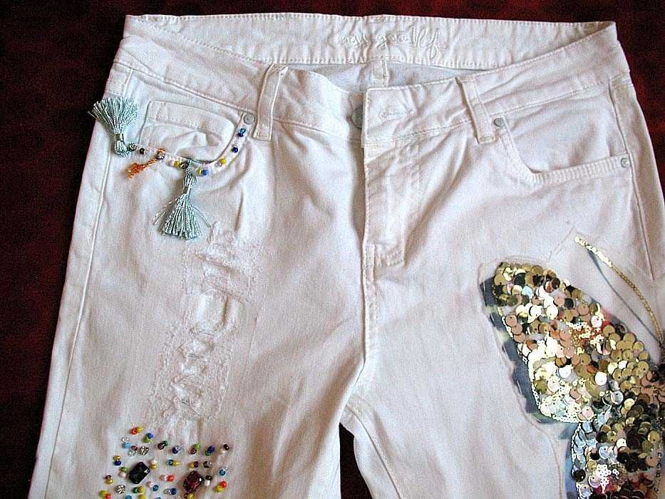 Spodnie - jeans - 38 - 40 - biodra 96 - 94 cm Miss Goodlife UNIKAT