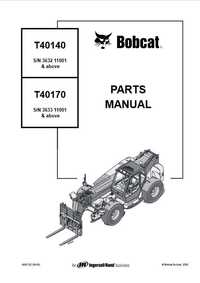 Katalog części Bobcat Т40140 Т40170