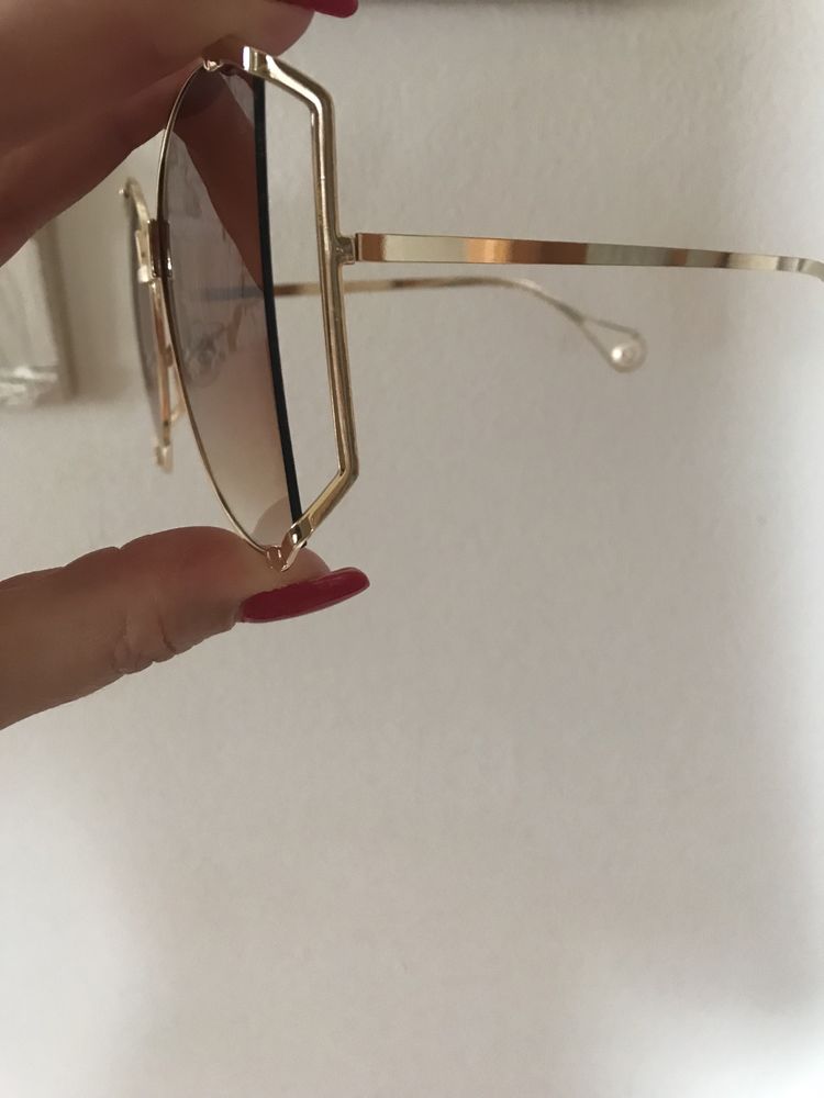 Okulary przeciwsłoneczne brązowe duże Premium
