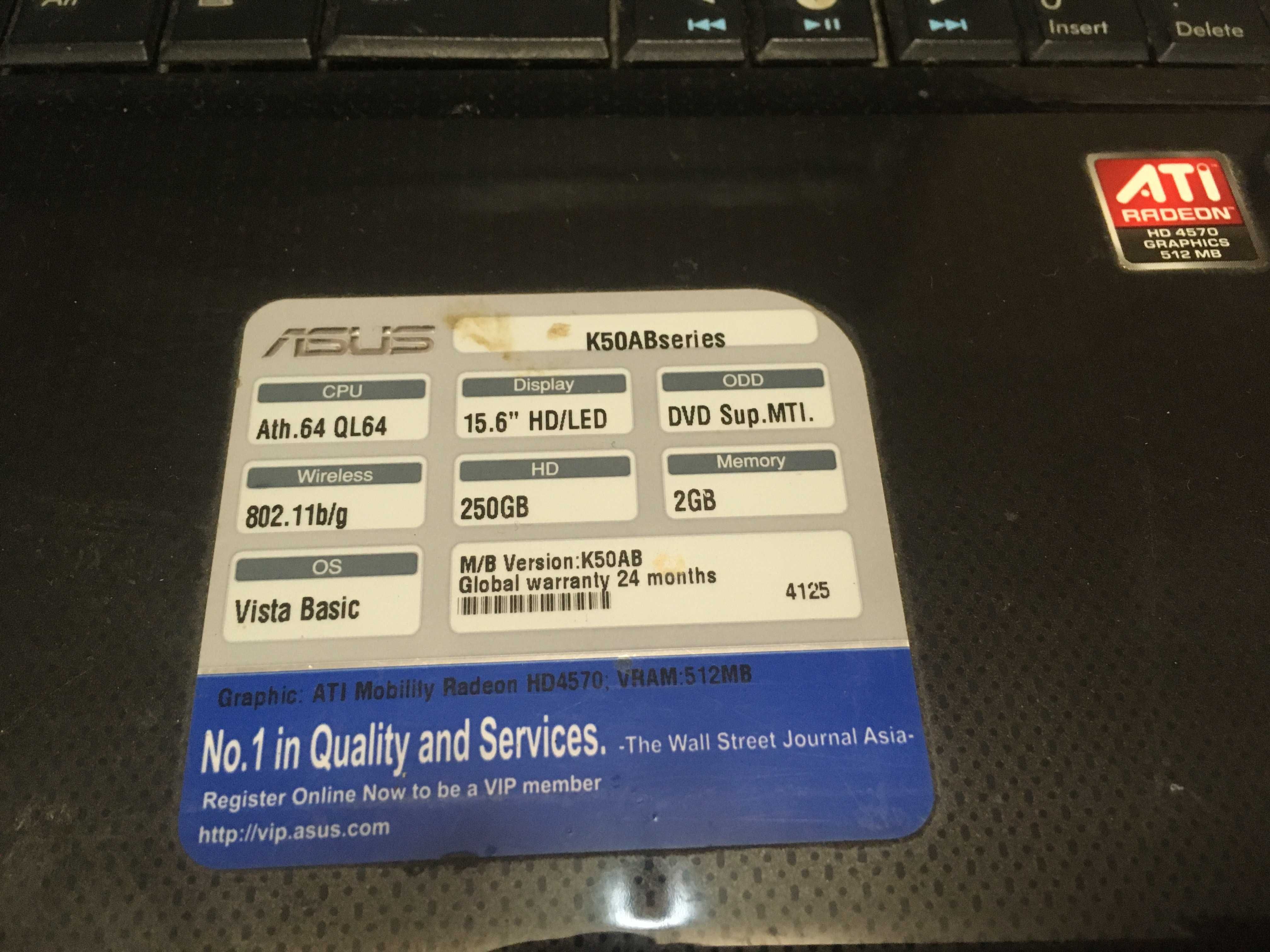 Asus K50AB на разборку