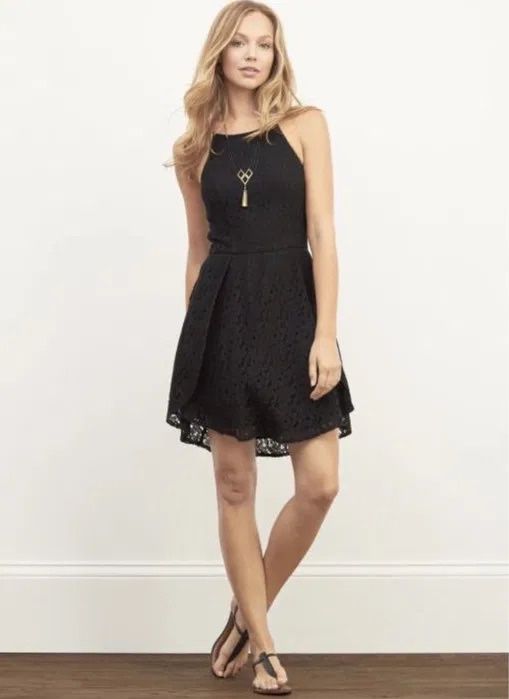 Сукня сарафан Abercrombie чорний котоновий з мережива платье летнее S