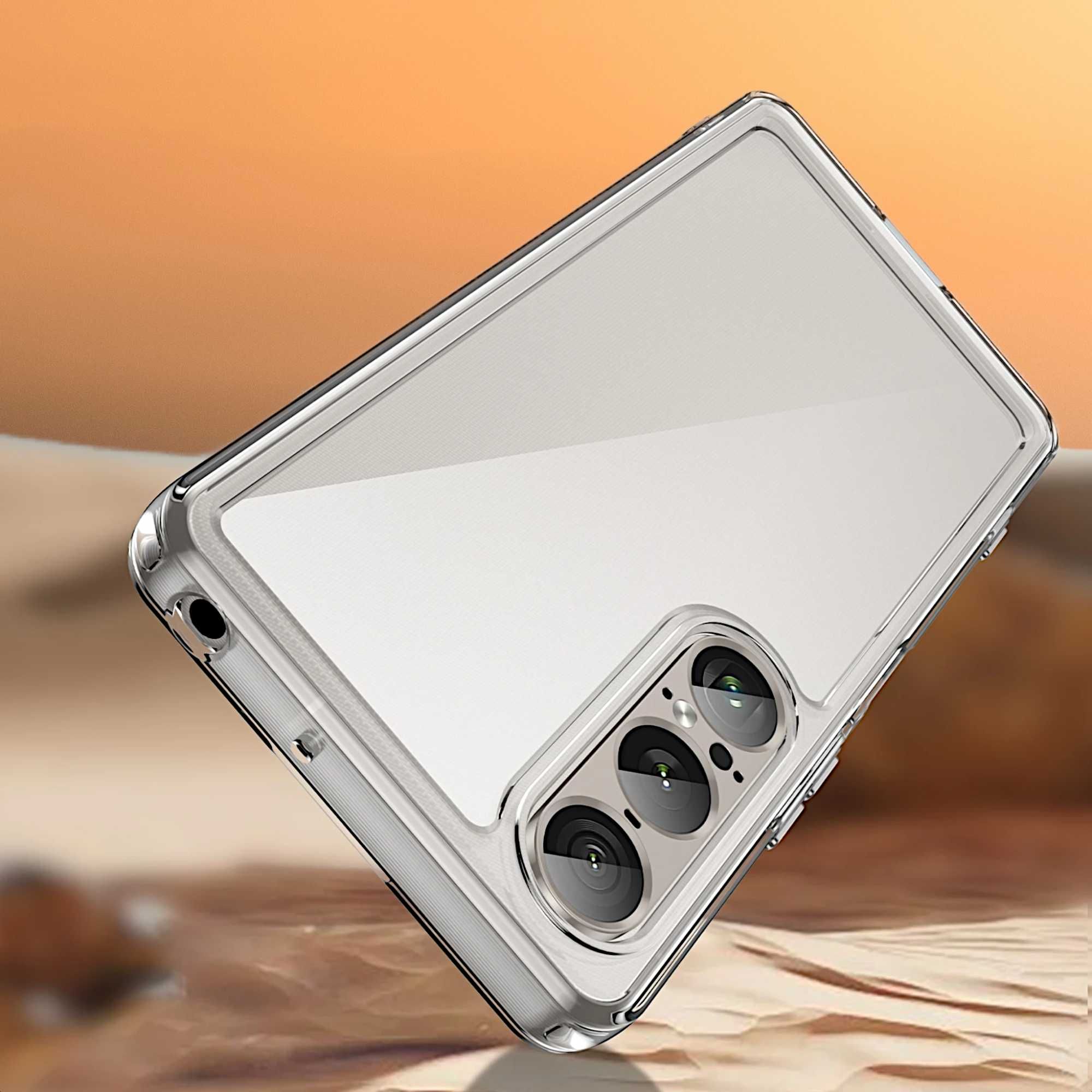 Etui ELEVATE HEXAGON do Sony Xperia 1 VII - Clear