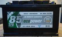 Akumulator samochodowy EFB eco power 85Ah, 810A, 100% sprawności