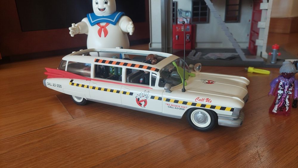 Playmobil Ghostbusters 9219 (quartel)+70170 (carro Ecto-1)+9221 (Marsh
