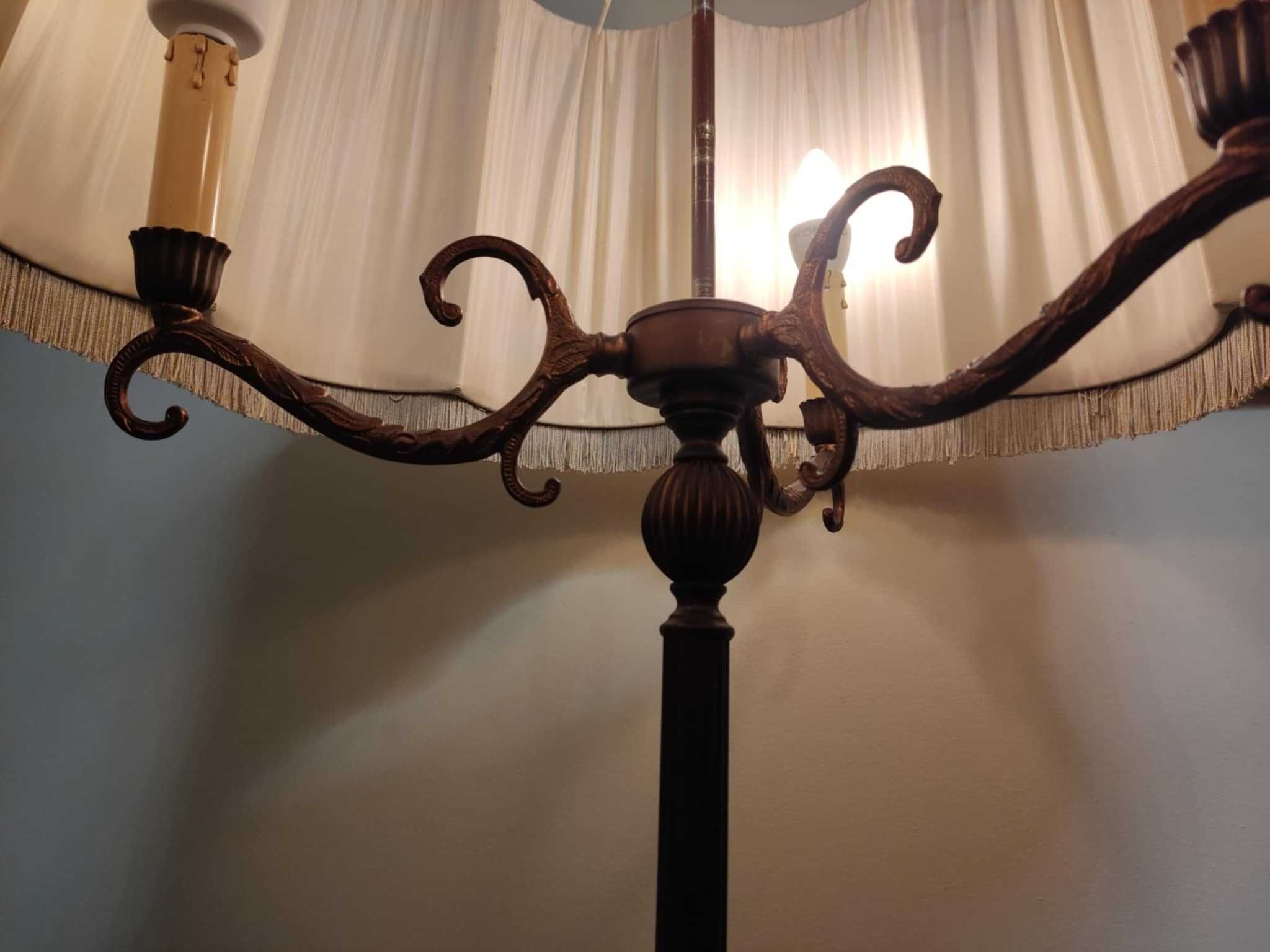 stara lampa  podłogowa 3 ramiona