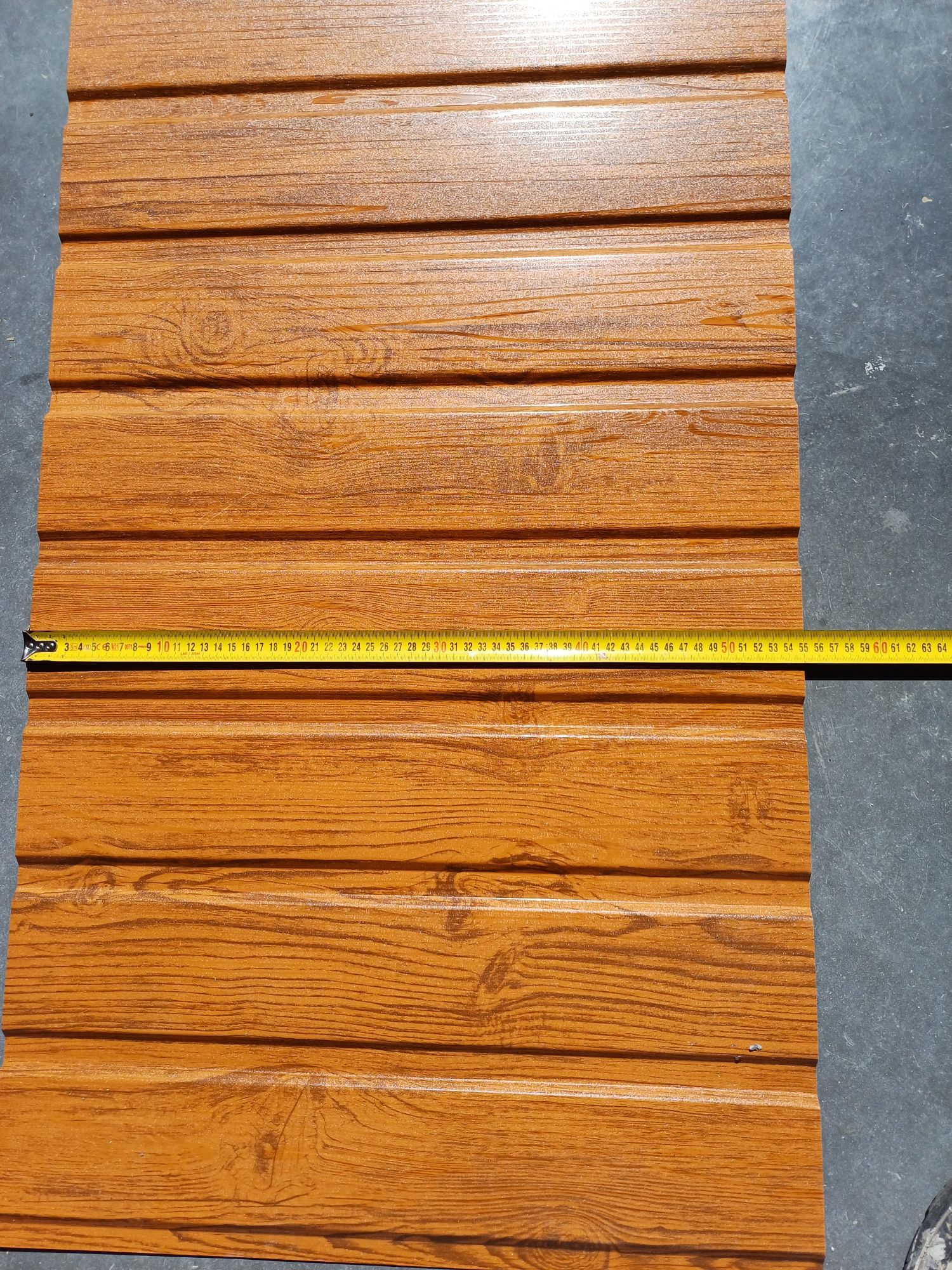Blacha trapez szer 53 cm zloty dąb