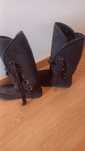 Botas camurça tacão baixo