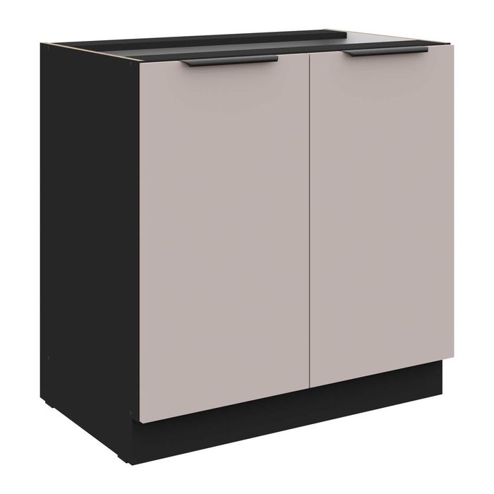 Zestaw mebli kuchennych 260 cm cashmere/czarny mat- dostępne od ręki