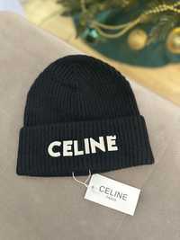 Czarna czapka Celine zimowa unisex