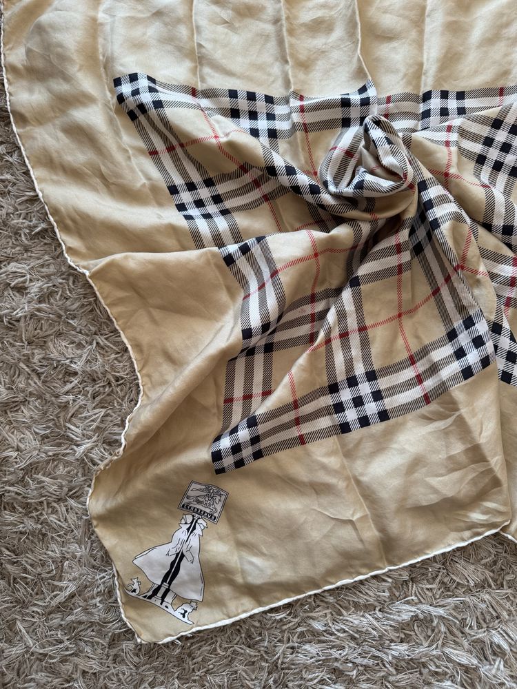 Оригінал, вінтаж шарф burberry ,нереальна якість шовк 100%