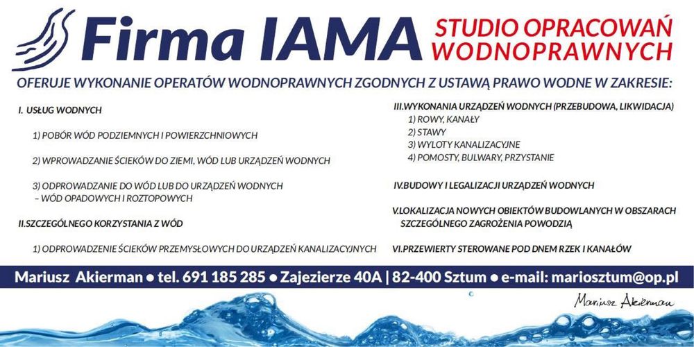 Operat wodnoprawny, pozwolenie wodnoprawne, projekt budowlany