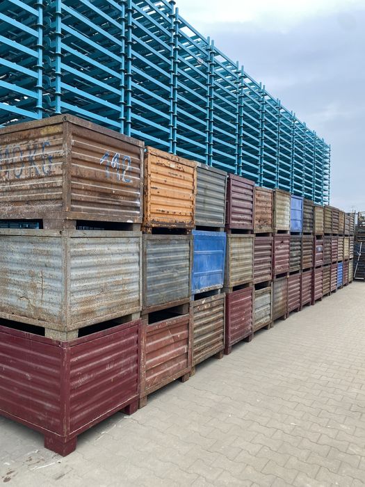 Pojemniki gitterbox giterbox kontenery kosze metalowe skrzynie