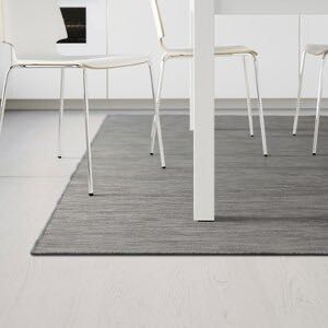 Dywan tkany na płasko HODDE szary/czarny, 200x300 cm Ikea 202.987.97