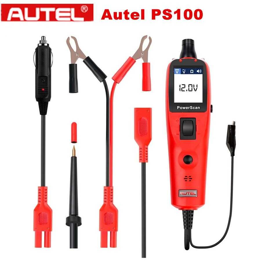 Máq. Teste circuitos elétricos auto Autel PowerScan PS100 - 12V/24V