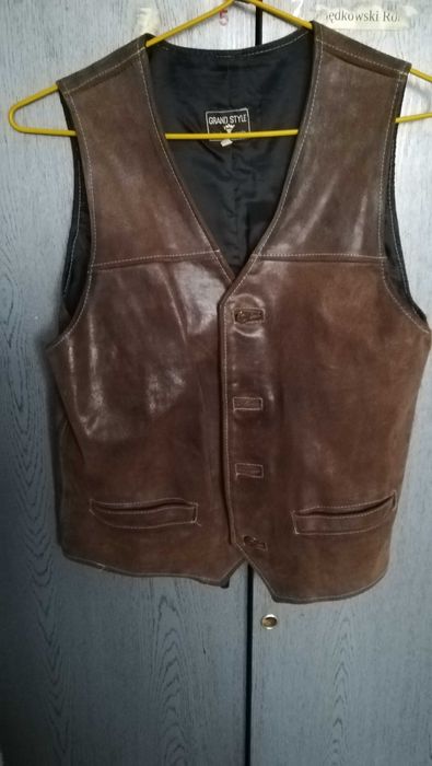 Kamizelka skórzana męska