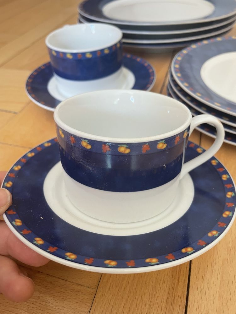 Porcelana Zestaw obiadowo/ deserowy (4 os)