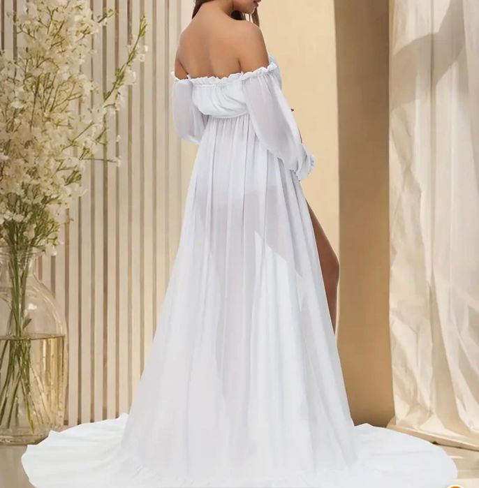 Елегантна сукня для фотосесії вагітних